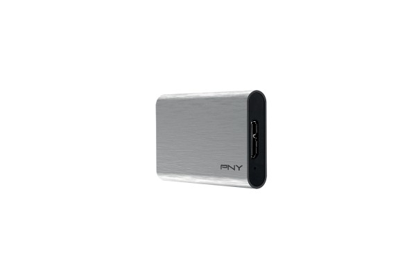 PNY Disque SSD externe Elite USB 3.1 Gen1 960 Go gris