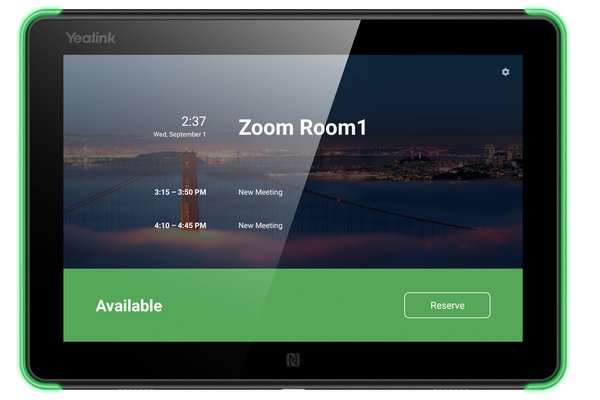 Yealink Zoom RoomPanel - Ecran 8   de réservation de salles certifié Zoom
