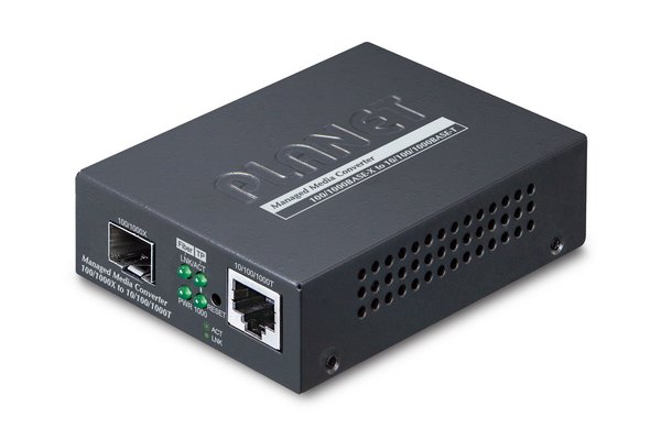PLANET GT-915A Convertisseur Manageable  GIgabit Ethernet.vers Fibre SFP 100/1G