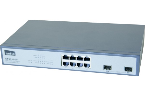 NETIS ST3310GF Switch NIV.2 8 ports Gigabit + 2 SFP