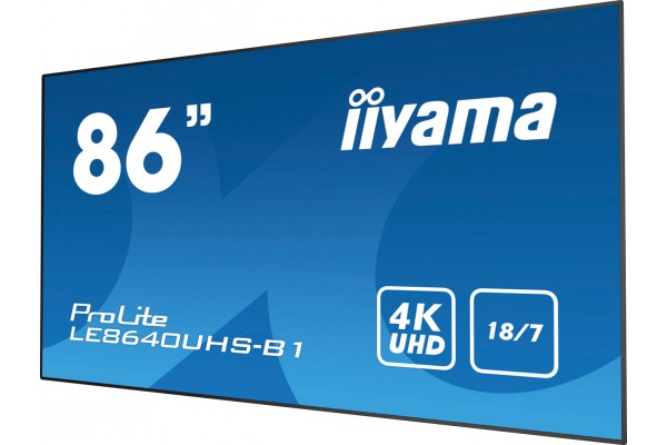 IIYAMA afficheur professionnel 86   LE8640UHS-B1 4K UHD 18/7 HP