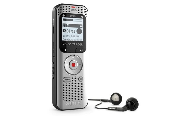 PHILIPS Dictaphone VoiceTracer DVT2010 :Optimisé pour les notes 8Go, 2mic, 40h