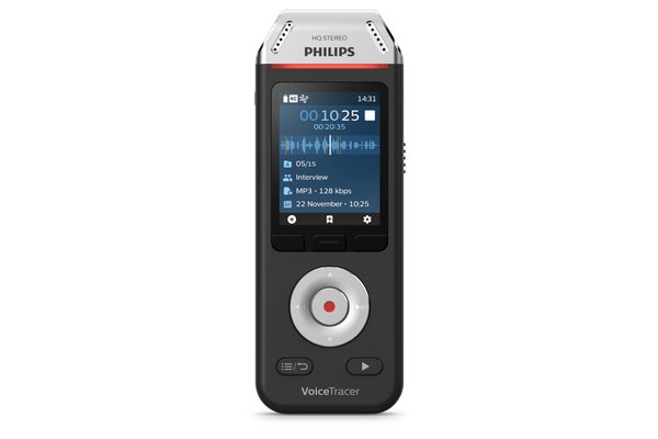 PHILIPS Dictaphone VoiceTracer DVT2810 : Optimisé pour les notes 8Go, 2 Mic