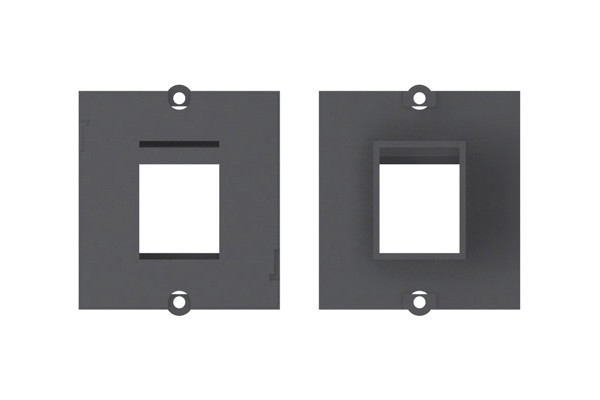 BACHMANN Plastron vide 1 embase keystone (RJ45, USB, HDMI)