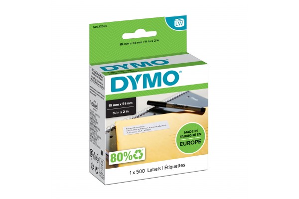 DYMO Rouleau de 500 étiquettes noir sur blanc 19x51mm