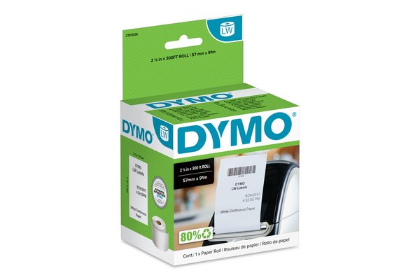 DYMO Reçu d étiquettes 57 mm x 91 m