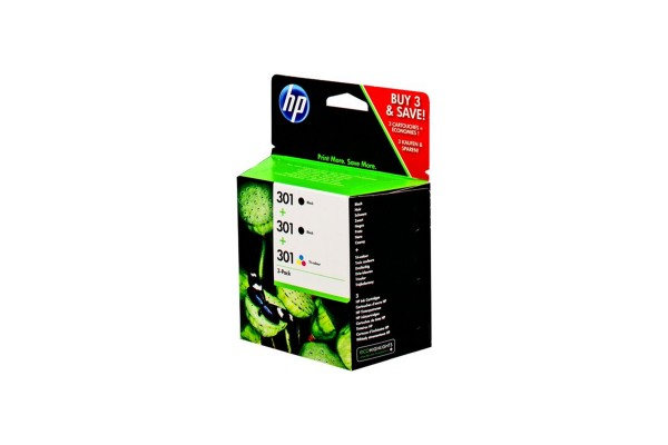 Pack cartouche HP E5Y87EE n°301 - Noir + 3 couleurs