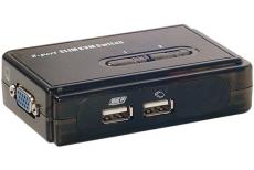 DEXLAN Pocket switch KVM VGA/USB 2 Ports avec câbles