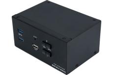 DEXLAN Switch KVM 2 ports double écran HDMI 4K@60 / USB 3.0 + câbles