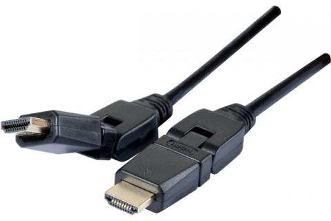 Cordon HDMI haute vitesse articule 180° 2 axes - 5m